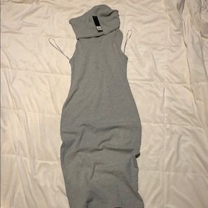 NWT Grey turtle neck tank long dress size S